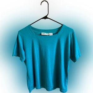 Turquoise Square Necked T-Shirt